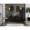Mexen Orio bathroom cabinet for a 60 cm sink, 1 drawer, black gloss - 91A10-06047-1-BF70