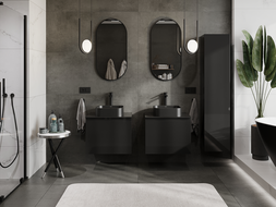 Mexen Orio mobiletto del bagno sottolavabo 60 cm, 1 cassetto, nero lucido - 91A10-06047-1-BF70