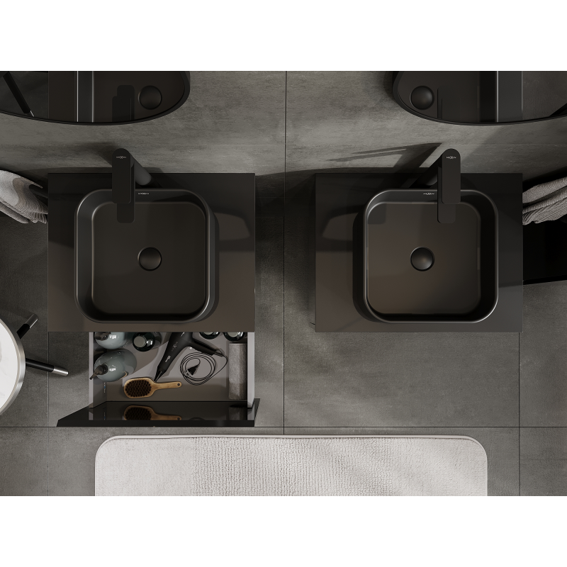 Mexen Orio ντουλάπι μπάνιου κάτω από νιπτήρα 60 cm, 1 συρτάρι, μαύρη