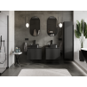 Mexen Orio bathroom cabinet under sink 60 cm, 1 drawer, black matte - 91A10-06047-1-BF71