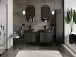 Mexen Orio meuble de salle de bain sous-lavabo 60 cm, 1 tiroir, noir mat - 91A10-06047-1-BF71