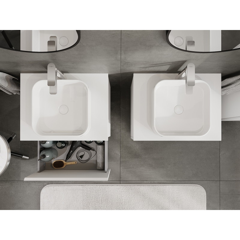 Mexen Orio 60 cm Bathroom Vanity Cabinet, 1 Drawer, White Matte - 91A10-06047-1-BF01