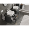 Mexen Orio bathroom cabinet under sink 60 cm, 2 drawers, matte graphite - 91A10-06047-2-BFF66