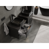 Mexen Orio bathroom cabinet under-sink 60 cm, 2 drawers, black matte - 91A10-06047-2-BFF71