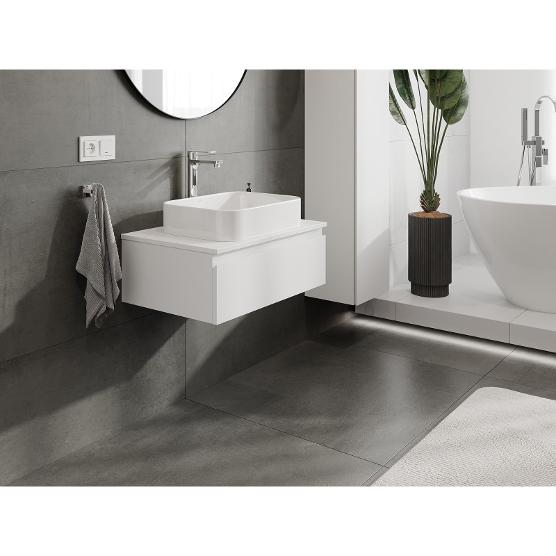 Mexen Orio 70 cm Bathroom Cabinet, 1 Drawer, Matte White - 91A10-07023-1-BF01