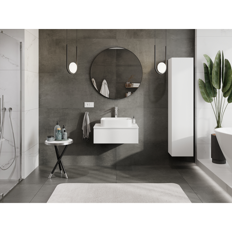 Mexen Orio kylpyhuonekaappi pesualtaan alle 70 cm, 1 laatikko, valkoinen matta - 91A10-07023-1-BF01