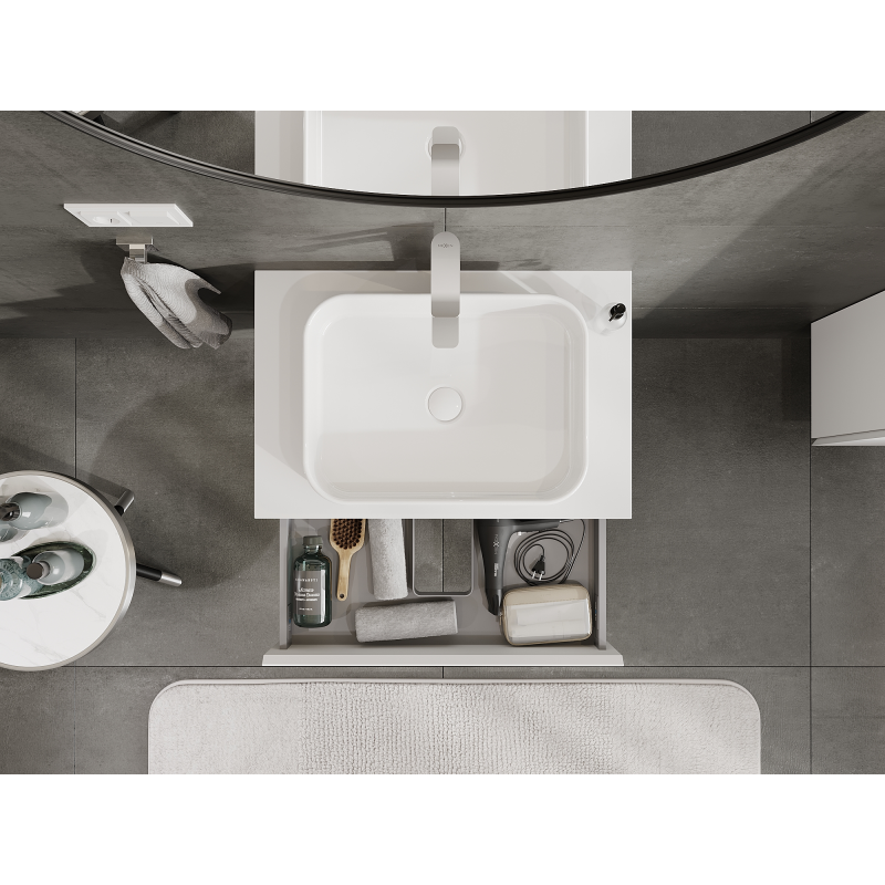 Mexen Orio badrumsskåp under tvättställ 70 cm, 1 låda, vit matt - 91A10-07023-1-BF01