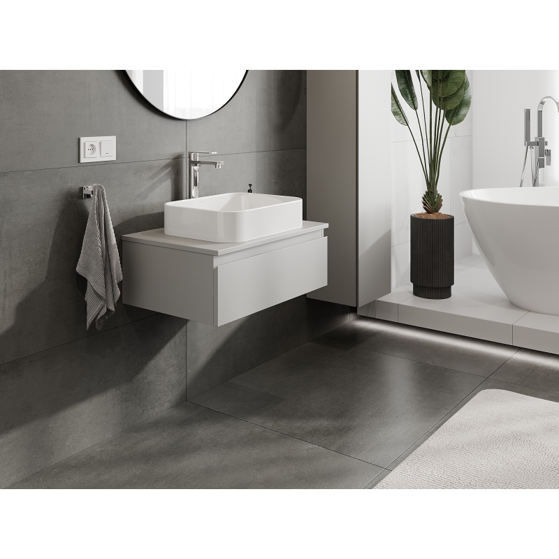 Mexen Orio mobiletto da bagno sottolavabo 70 cm, 1 cassetto, grigio opaco - 91A10-07023-1-BF62