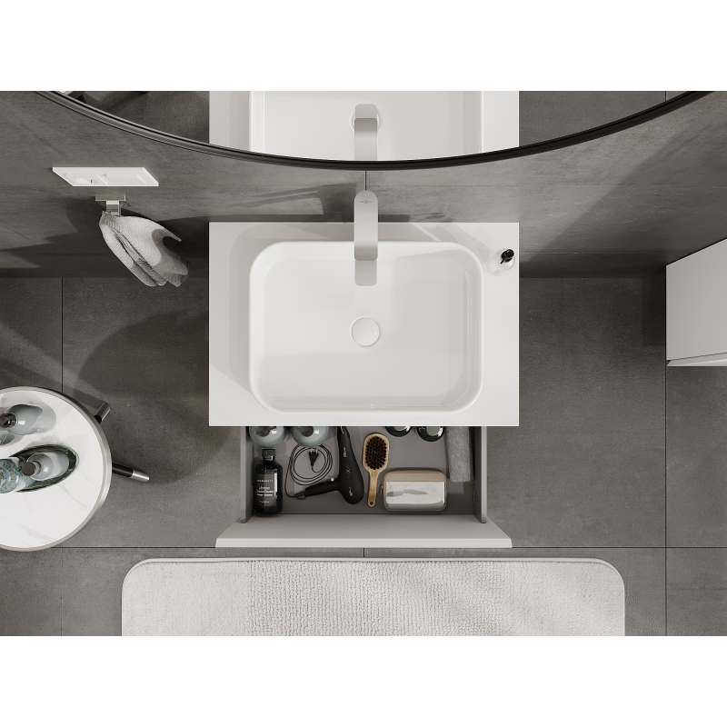 Mexen Orio kylpyhuonekaappi pesualtaan alle 70 cm, 1 laatikko, valkoinen matta - 91A10-07047-1-BF01
