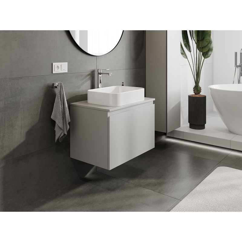 Mexen Orio armário de casa de banho de 70 cm para lavatório, 1 gaveta, cinza mate - 91A10-07047-1-BF62