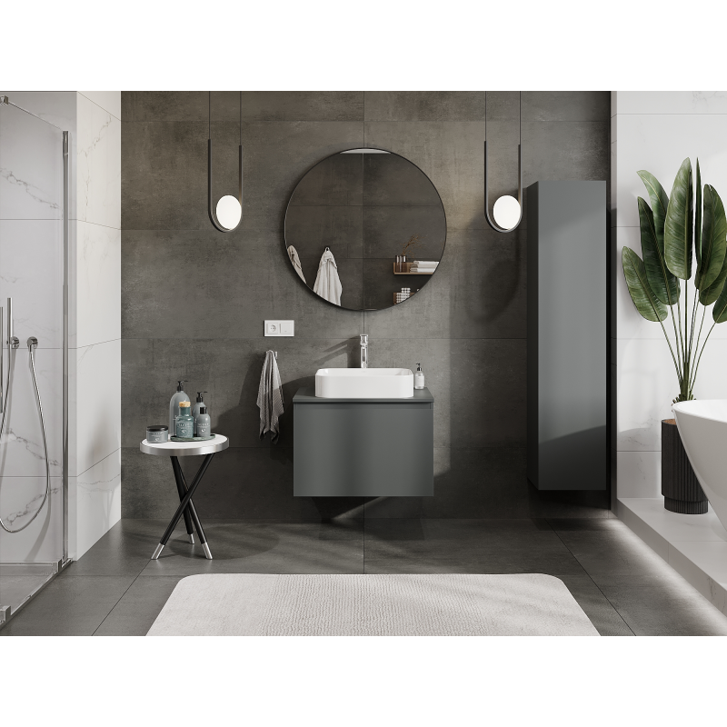 Mexen Orio ντουλάπι μπάνιου κάτω από νιπτήρα 70 cm, 1 συρτάρι, ματ γραφίτης