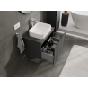 Mexen Orio bathroom vanity unit 70 cm, 1 drawer, matte graphite - 91A10-07047-1-BF66