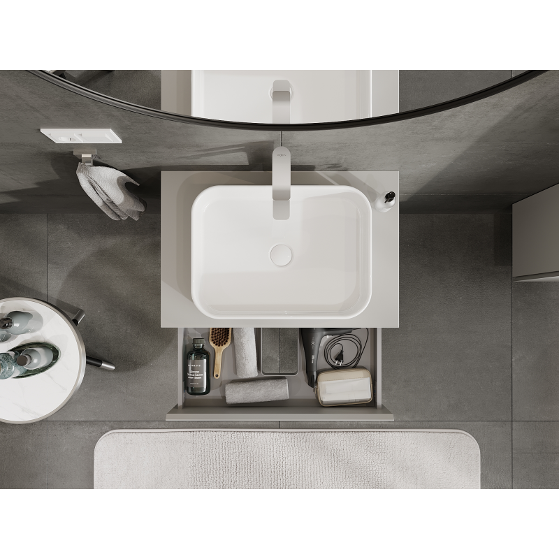 Mexen Orio ντουλάπι μπάνιου κάτω από νεροχύτη 70 εκ., 2 συρτάρια, γκρι ματ