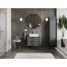 Mexen Orio bathroom cabinet under sink 70 cm, 2 drawers, matte graphite - 91A10-07047-2-BFF66