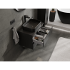 Mexen Orio mueble de baño bajo lavabo 70 cm, 2 cajones, negro mate - 91A10-07047-2-BFF71