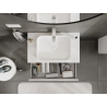 Mexen Orio bathroom vanity unit 80 cm, 1 drawer, white gloss - 91A10-08023-1-BF00