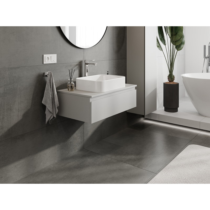 Mexen Orio bathroom cabinet under sink 80 cm, 1 drawer, grey matt - 91A10-08023-1-BF62