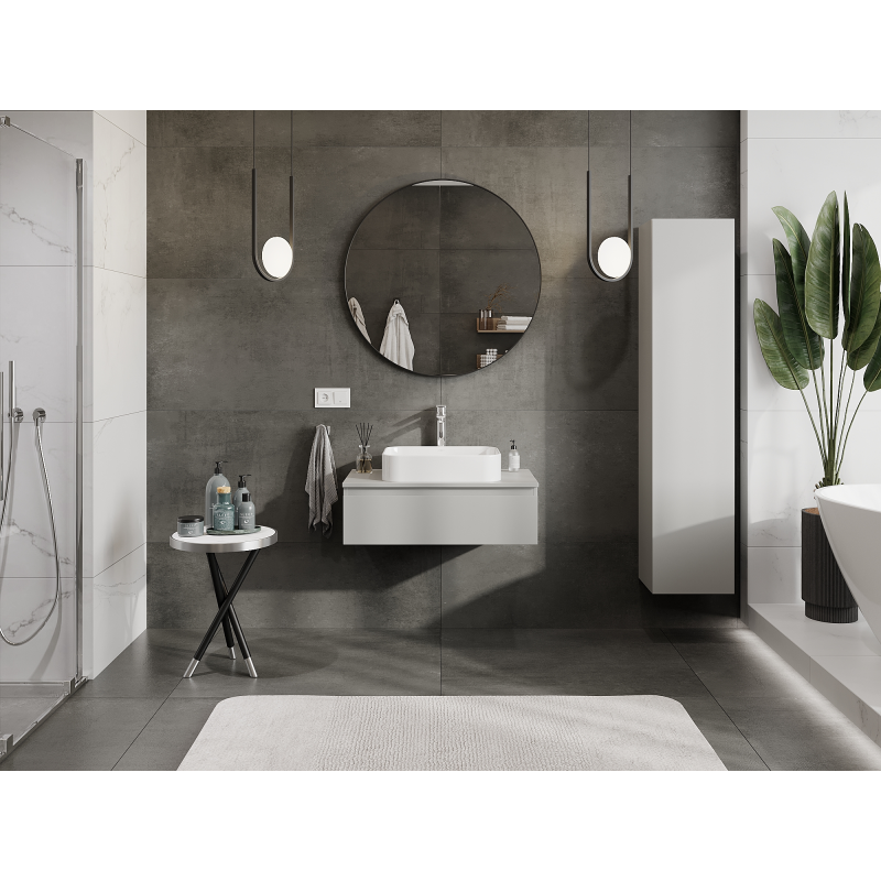 Mexen Orio meuble de salle de bain sous lavabo 80 cm, 1 tiroir, gris mat - 91A10-08023-1-BF62