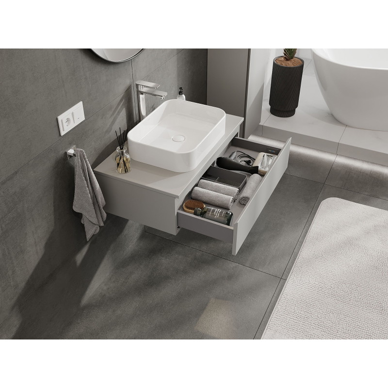 Mexen Orio bathroom cabinet under sink 80 cm, 1 drawer, grey matt - 91A10-08023-1-BF62