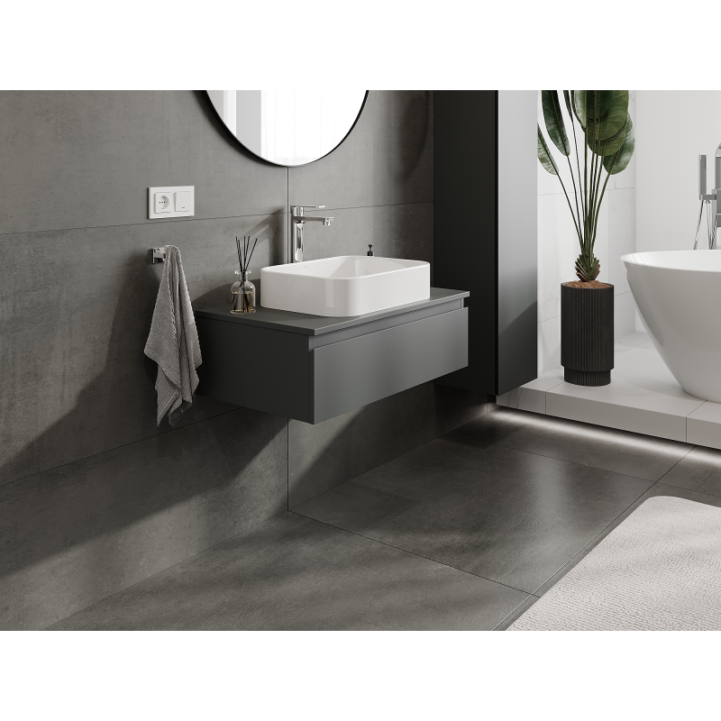 Mexen Orio armario de baño bajo lavabo 80 cm, 1 cajón, grafito mate - 91A10-08023-1-BF66