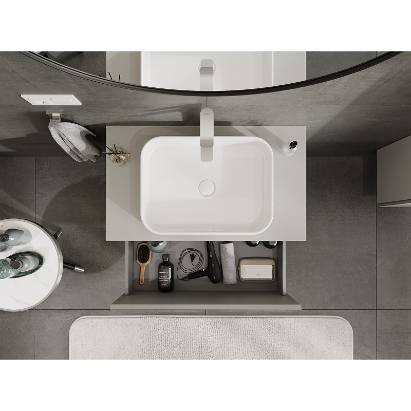 Mexen Orio badrumsskåp under tvättställ 80 cm, 1 låda, grå matt - 91A10-08047-1-BF62