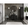 Mexen Orio bathroom cabinet for sink 80 cm, 1 drawer, black gloss - 91A10-08047-1-BF70