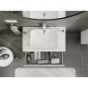 Mexen Orio bathroom cabinet under sink 80 cm, 2 drawers, white gloss - 91A10-08047-2-BFF00