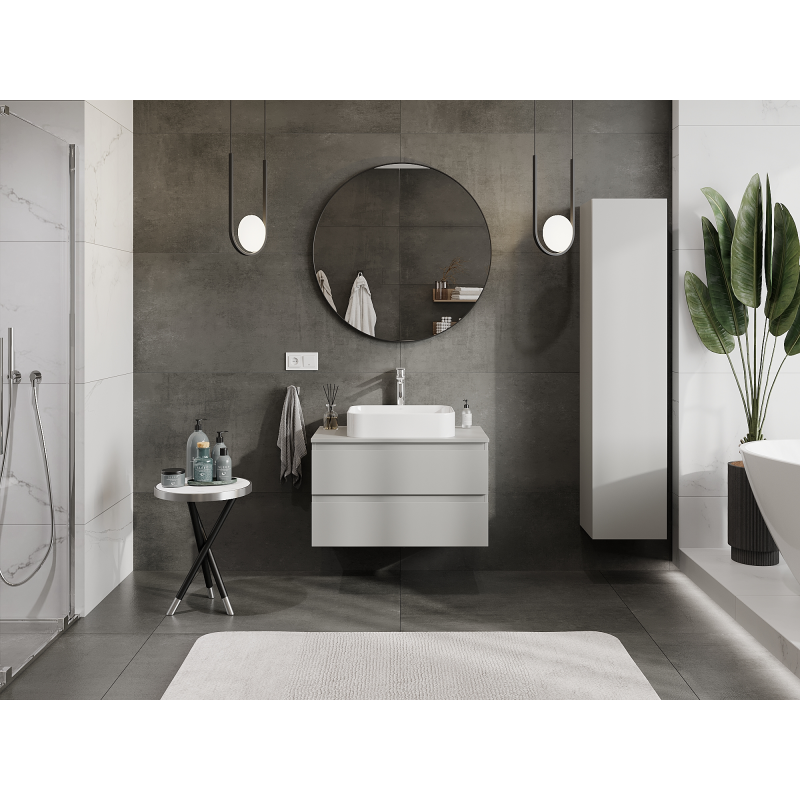 Mexen Orio meuble de salle de bains sous lavabo 80 cm, 2 tiroirs, gris mat - 91A10-08047-2-BFF62