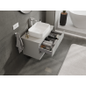 Mexen Orio bathroom cabinet under sink 80 cm, 2 drawers, grey matte - 91A10-08047-2-BFF62