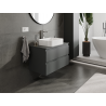 Mexen Orio 80 cm Bathroom Cabinet, 2 Drawers, Matte Graphite - 91A10-08047-2-BFF66