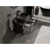 Mexen Orio bathroom cabinet under-sink 80 cm, 2 drawers, black gloss - 91A10-08047-2-BFF70