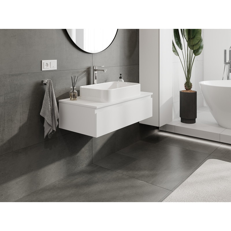 Mexen Orio Bathroom Cabinet Under Sink 90 cm, 1 Drawer, White Matte - 91A10-09023-1-BF01