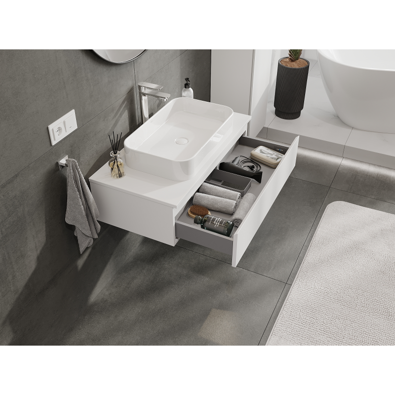 Mexen Orio badkamerkast onderwastafel 90 cm, 1 lade, wit mat - 91A10-09023-1-BF01