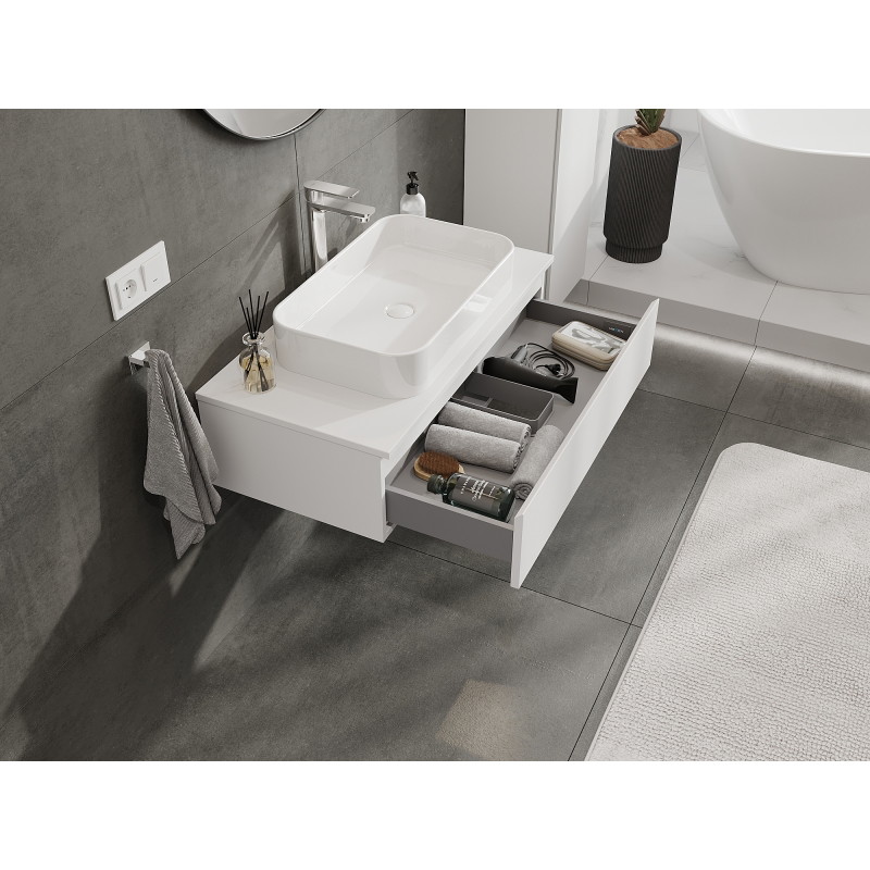 Mexen Orio Bathroom Cabinet Under Sink 90 cm, 1 Drawer, White Matte - 91A10-09023-1-BF01