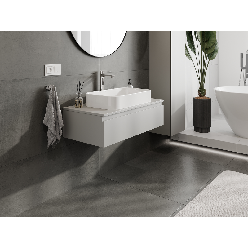 Mexen Orio badkamerkast onder wastafel 90 cm, 1 lade, grijs mat - 91A10-09023-1-BF62