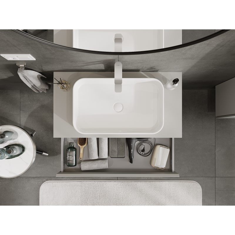 Mexen Orio kopalniška omarica pod umivalnik 90 cm, 1 predal, siva mat - 91A10-09023-1-BF62