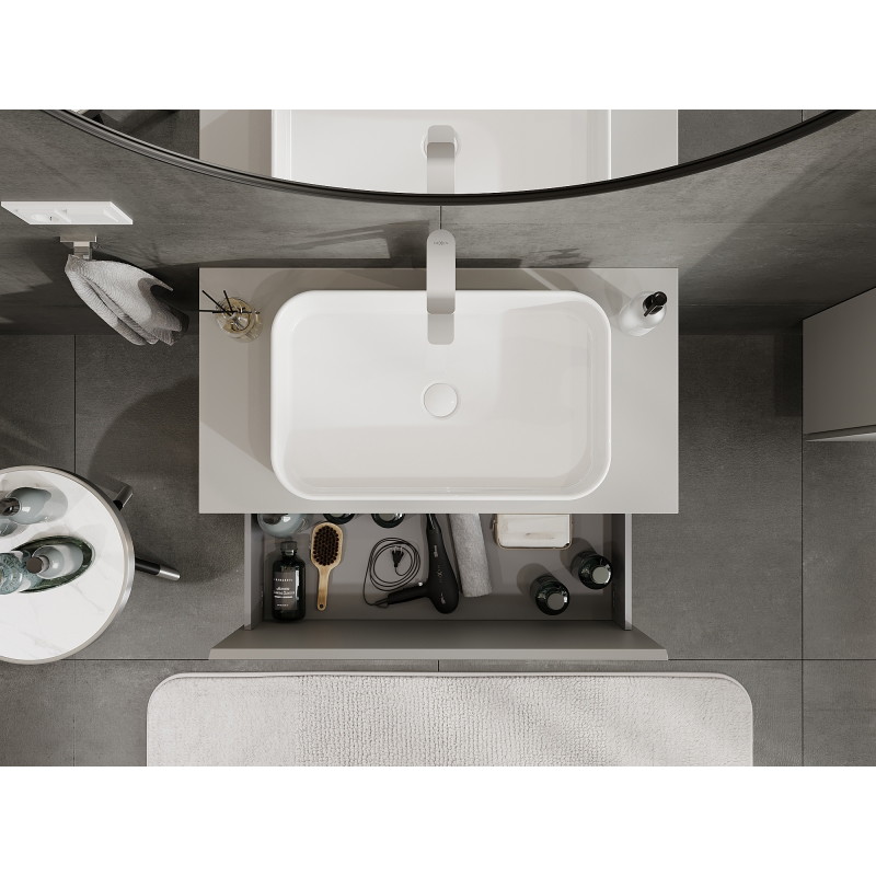 Mexen Orio bathroom cabinet under-sink 90 cm, 1 drawer, grey matte - 91A10-09047-1-BF62