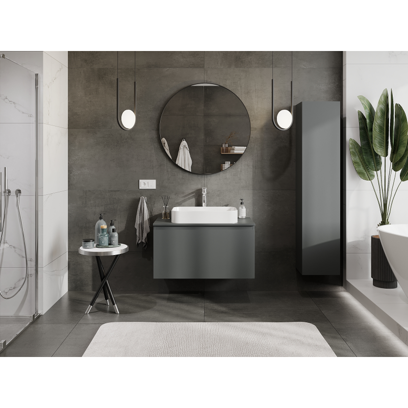 Mexen Orio badkamerkastje onder wastafel 90 cm, 1 lade, grafiet mat - 91A10-09047-1-BF66