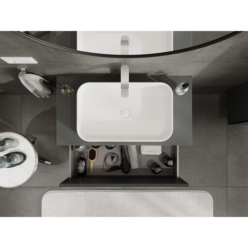 Mexen Orio armário de casa de banho para lavatório 90 cm, 1 gaveta, grafite mate - 91A10-09047-1-BF66