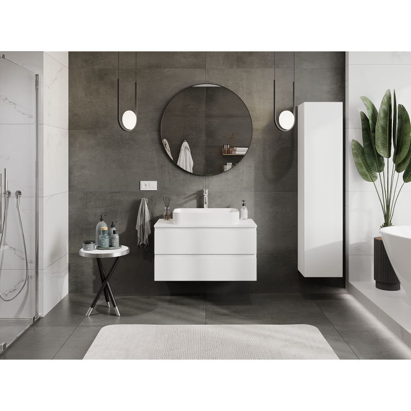 Mexen Orio gabinete de baño bajo lavabo 90 cm, 2 cajones, blanco mate - 91A10-09047-2-BFF01