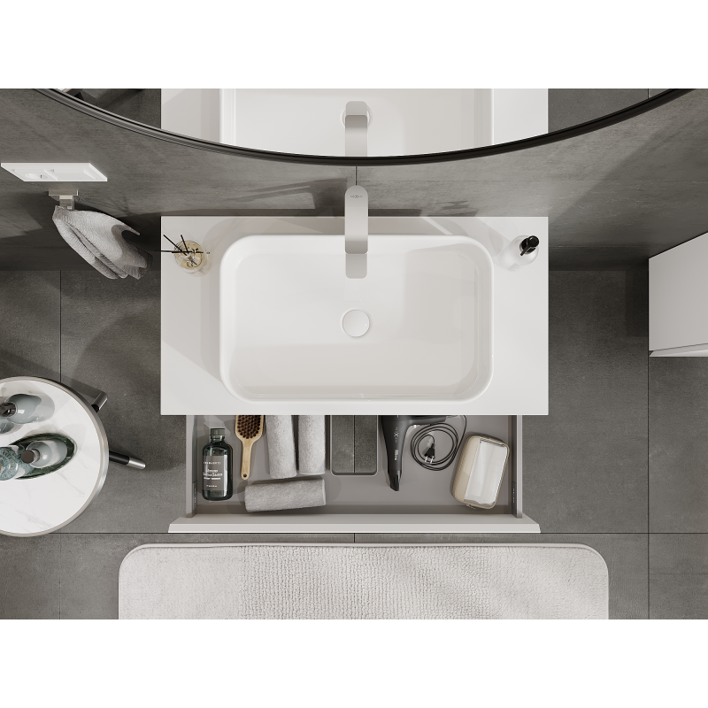 Mexen Orio mobile bagno sospeso 90 cm, 2 cassetti, bianco opaco - 91A10-09047-2-BFF01