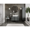 Mexen Orio bathroom cabinet under sink 90 cm, 2 drawers, matte graphite - 91A10-09047-2-BFF66
