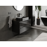 Mexen Orio 90 cm bathroom cabinet with two drawers, black gloss - 91A10-09047-2-BFF70