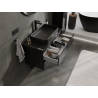 Mexen Orio mueble de baño bajo lavabo 90 cm, 2 cajones, negro brillante - 91A10-09047-2-BFF70