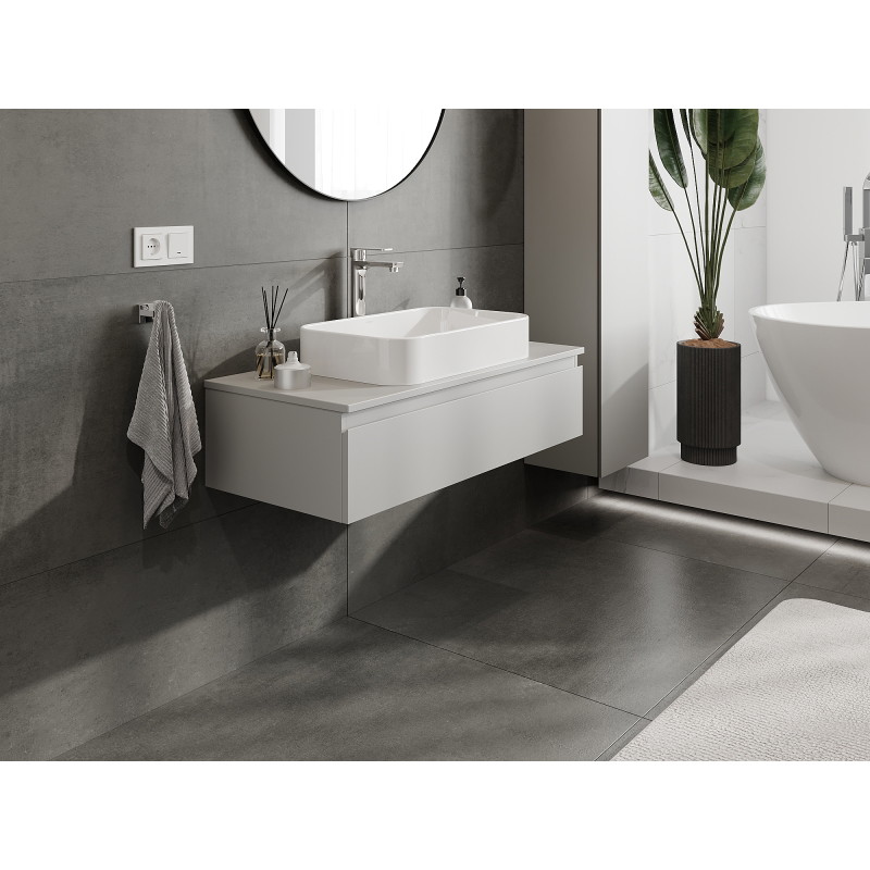 Mexen Orio bathroom cabinet under-sink 100 cm, 1 drawer, matt grey - 91A10-10023-1-BF62