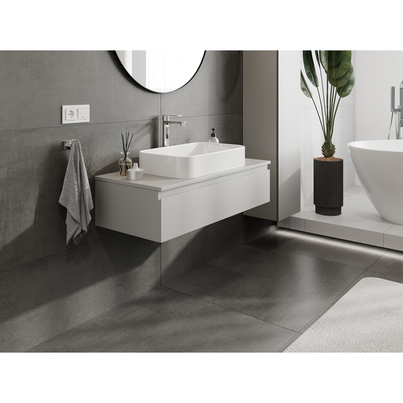 Mexen Orio meuble de salle de bains sous-lavabo 100 cm, 1 tiroir, gris mat - 91A10-10023-1-BF62