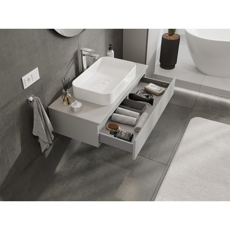 Mexen Orio bathroom cabinet under-sink 100 cm, 1 drawer, matt grey - 91A10-10023-1-BF62