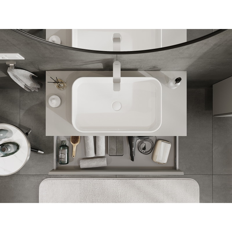 Mexen Orio bathroom cabinet under-sink 100 cm, 1 drawer, matt grey - 91A10-10023-1-BF62