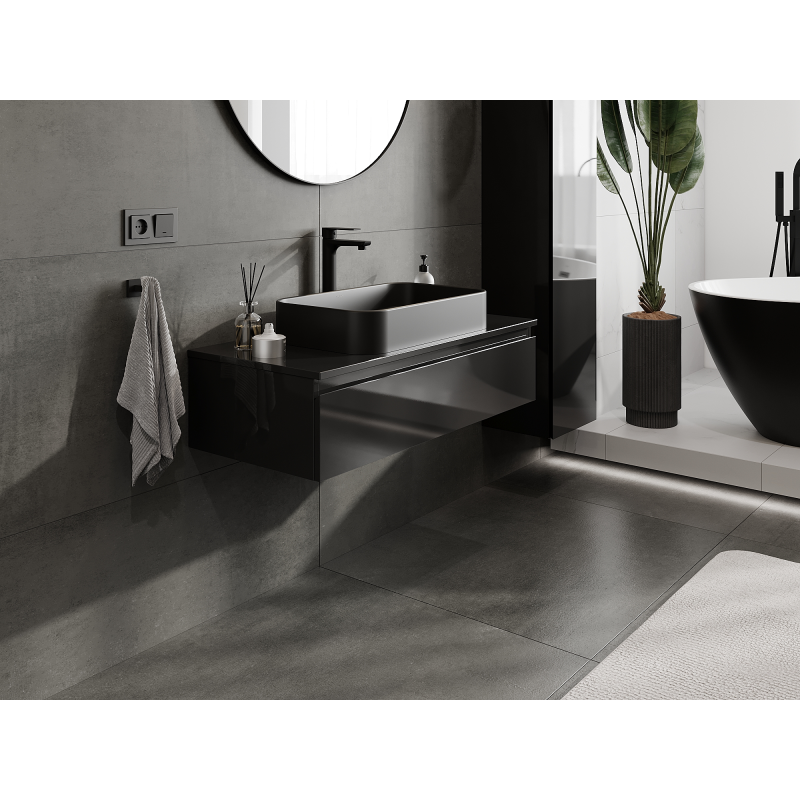 Mexen Orio ντουλάπι μπάνιου κάτω από νιπτήρα 100 cm, 1 συρτάρι, μαύρη