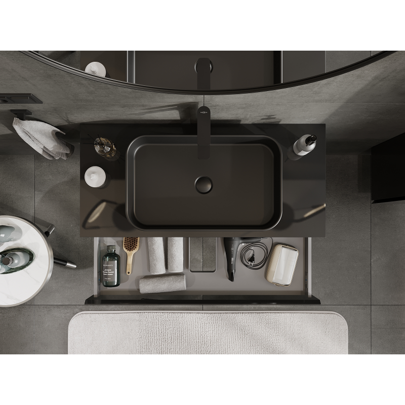 Mexen Orio ντουλάπι μπάνιου κάτω από νιπτήρα 100 cm, 1 συρτάρι, μαύρη